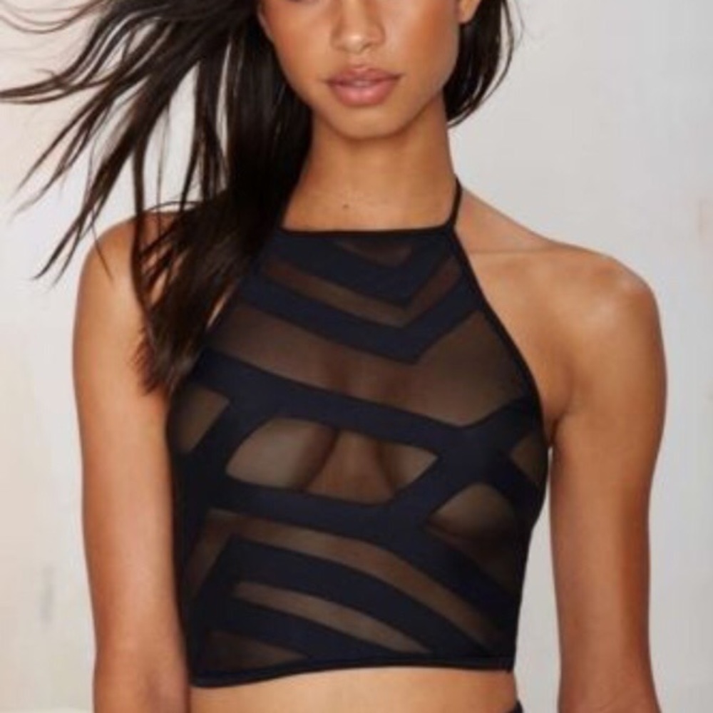 NWT Lee + Lani Tel Aviv Mesh Bikini Nasty Gal S
